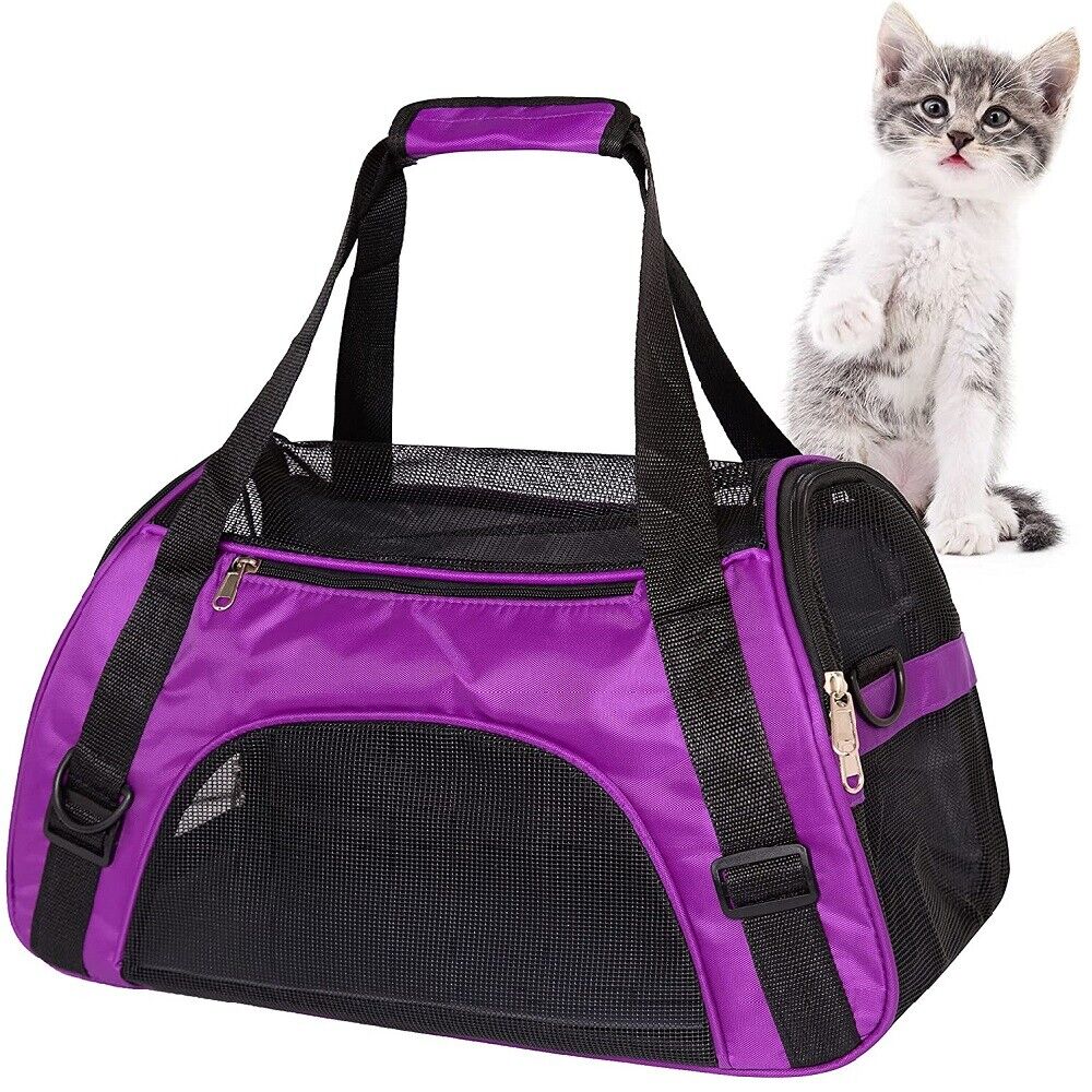 Pet Dog Cat Carrier Travel Tote Bag Comfort Case Soft Sided Airline Approved M L 24Hr Smart